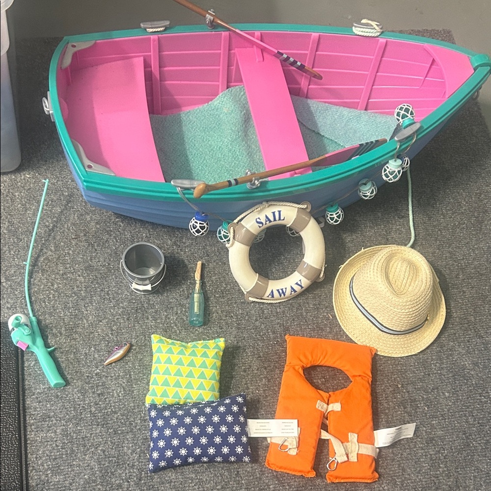 Colorful Toy Boat Set for American girl dolls with Accessories